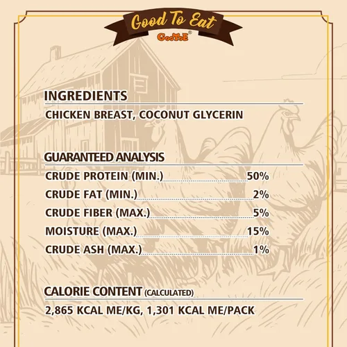 Miniatura 5 de Gootoe Golosinas para perros, carne seca de pollo para perros, golosinas de entrenamiento para perros; alta en proteínas, sin gluten