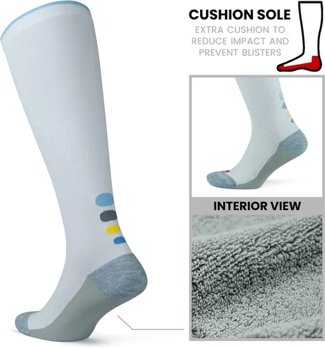 Miniatura 27 de GoWith Compression Socks for Men & Women, Cushioned 20-30 mmHg Graduated Compression Running Socks, Athletic Knee High Socks