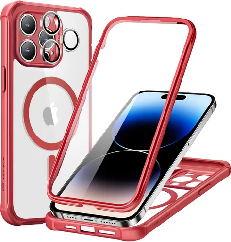 Miniatura 10 de ESR Funda para iPhone 14, compatible con MagSafe, funda de cuerpo completo a prueba de caídas de grado militar con protector de pantalla de vidrio