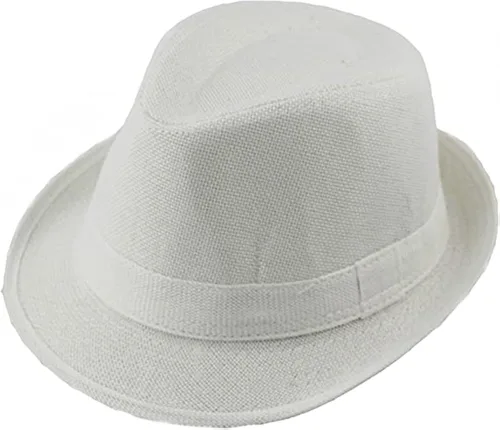 Miniatura 6 de ECYC Sombreros de jazz para niños, gorras de lino de color sólido para niños