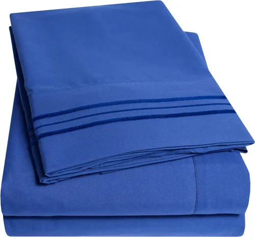 Miniatura 33 de Juego de sábanas y fundas de almohada de la colección 1500 Supreme, tamaño Queen, estampado Paisley gris - Juego de sábanas y fundas de almohada