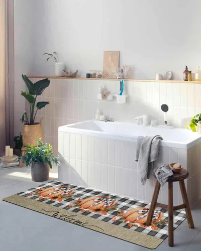 Miniatura 4 de Tapete de baño de Acción de Gracias para bañera, antideslizante, de secado rápido y absorbente, tierra de diatomeas, para ducha, dormitorio, cocina