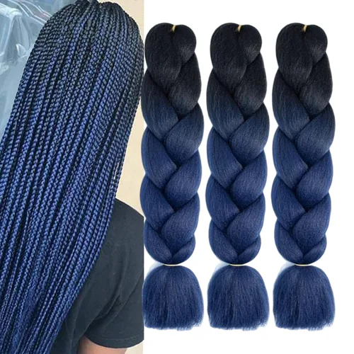 Miniatura 10 de Beige (613#) 6 paquetes de cabello trenzado de 24 pulgadas, de fibra sintética, sin picazón, extensiones de cabello para trenzar jumbo, textura