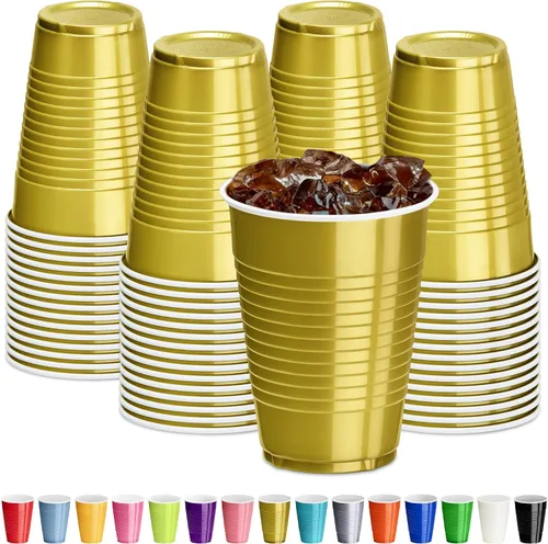 Miniatura 19 de DecorRack - Vasos desechables y reutilizables de 12 onzas para fiestas de cumpleaños, despedidas de soltera, campamentos, eventos en interiores y al
