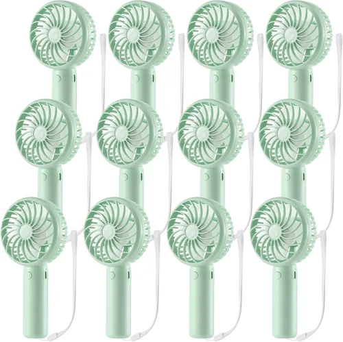 Miniatura 8 de Tujoe Mini ventilador de mano potente de 3 velocidades, ventilador personal pequeño portátil recargable con base USB para mujeres, maquillaje