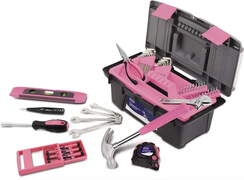 Apollo Tools - Juego de herramientas para el hogar de 53 piezas, incluye herramientas y caja de herramientas con una selección de las herramientas