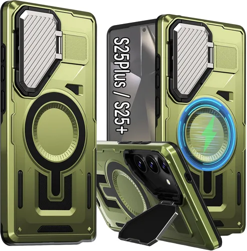 Miniatura 20 de para Galaxy S24 Plus Funda Magnética, Funda Resistente y Rugosa con Protección contra Caídas [Compatible con Carga Inalámbrica Rápida] Funda