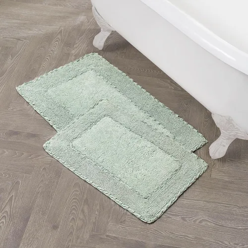 Miniatura 34 de Laura Ashley Ruffle tapete para baño de algodón de 17 x 24 pulgadas