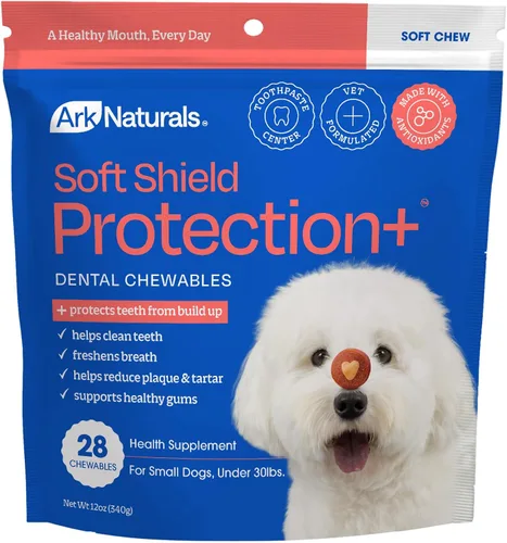 Miniatura 15 de Ark Naturals Protection+ Pasta dental sin cepillo, masticables dentales para perros para razas medianas, evita la placa y el sarro, refresca