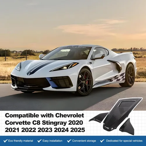 Miniatura 7 de Cubierta de panel de control compatible con Corvette C8 Stingray 2020-2024 ABS 4 piezas de cubierta de borde superior del salpicadero, accesorios