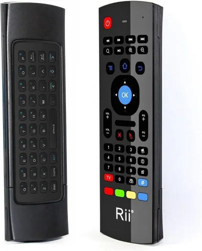 Rii MX3 Multifunción 2.4G Fly Mouse Mini Teclado Inalámbrico y Control Remoto Infrarrojo y 3-Giroscopio + 3-Gsensor para Google Android Smart TV,
