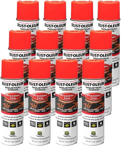 Miniatura 7 de Rust-Oleum 203023 Industrial Choice - Pintura en aerosol para marcado a base de disolvente invertido, 17 onzas, verde fluorescente