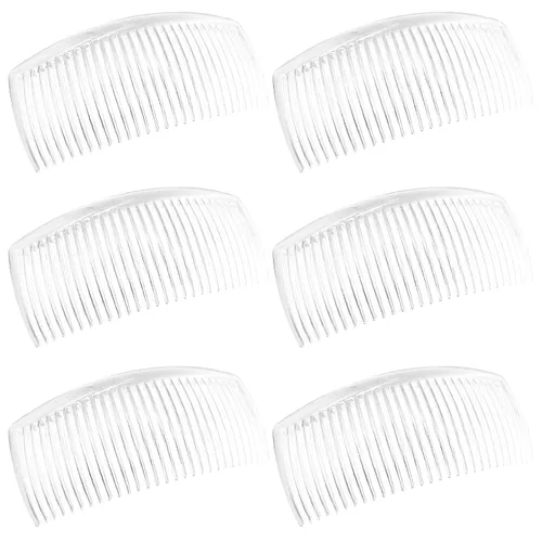 Miniatura 10 de SourceTon - Paquete de 6 peines franceses, peines laterales de plástico con 29 dientes, peines de clip para el cabello para accesorios de cabello