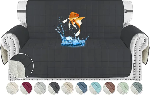 Miniatura 30 de MAXIJIN Fundas impermeables para sofá de 3 cojines, aptas para mascotas, fundas acolchadas para sofá de 69 pulgadas, lavables, protector de sofá