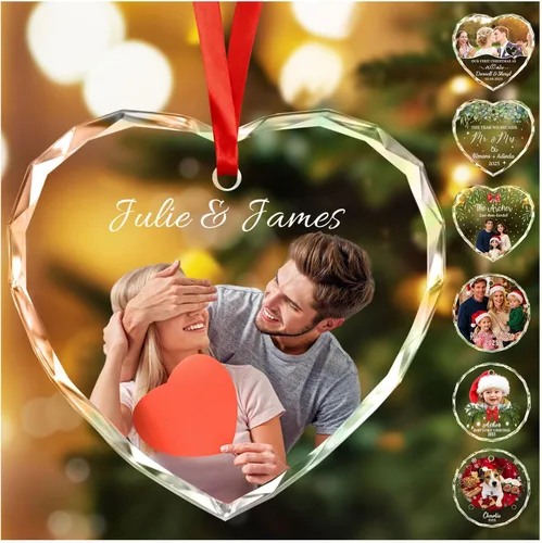 Miniatura 16 de Adornos de Navidad Personalizados Personalizados con Foto y Texto para Decoraciones de Árbol de Navidad, Regalos