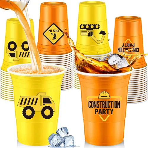 Miniatura 11 de Norme 48 tazas de decoración de fiesta de cumpleaños de telaraña, vasos desechables de plástico grueso de 16 onzas a granel para bebidas frías