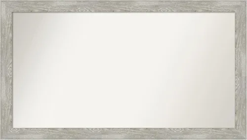 Miniatura 84 de Amanti Art Espejo de baño gris para sobre el fregadero, 31 x 48 pulgadas, espejo de tocador rectangular estrecho de color gris, marco de madera