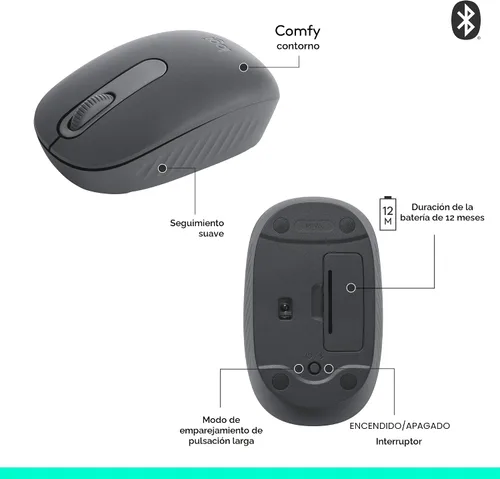 Miniatura 7 de Logitech M196 Ratón Inalámbrico Bluetooth, Ratón Compacto y Portátil para Laptops, Tabletas y Más, Batería de 12 Meses, Seguimiento Suave