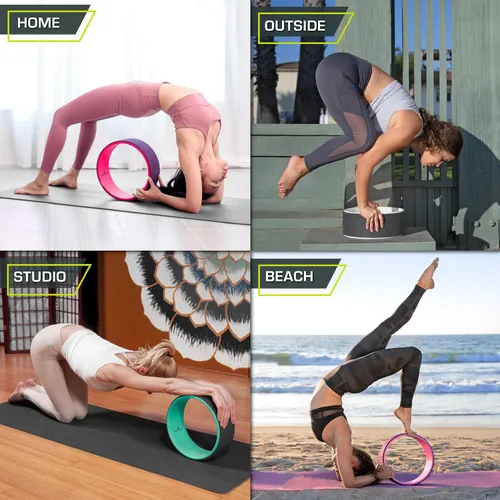 Miniatura 5 de ProsourceFit Soporte de rueda de yoga Negro/Verde