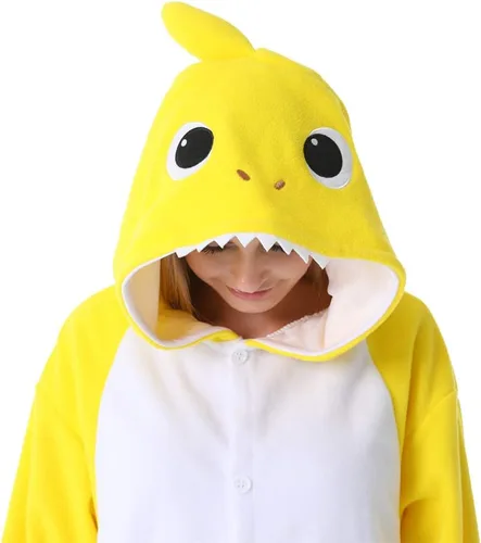 Miniatura 6 de dressfan - Pijama disfraz de caricatura tiburón gris, unisex, para adultos, niños, adolescentes, mujeres y hombres