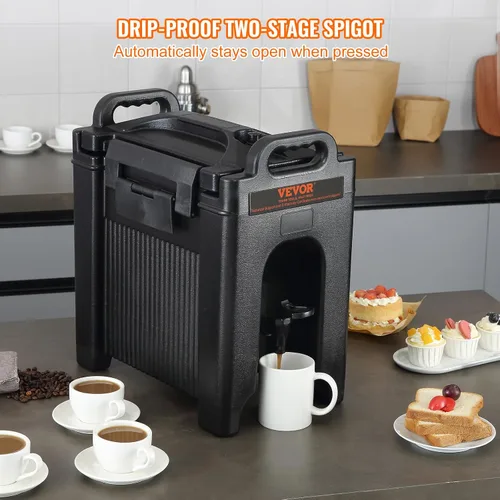 Miniatura 5 de VEVOR Dispensador de Bebidas Aislado, 2.5 Galones, Servidor de Bebidas Calientes y Frías de LDPE Grado Alimenticio, Dispensador Enfriador de Bebidas