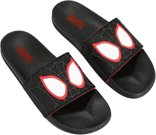 Miniatura 2 de Bioworld Marvel Spider-Man Miles Morales - Sandalias para hombre, talla L, Negro