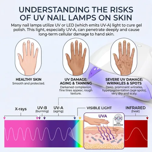 Miniatura 5 de Syhood 3 pares de guantes de luz UV para lámpara de uñas de gel, guantes de manicura, guantes anti UV sin dedos, protegen las manos de la lámpara