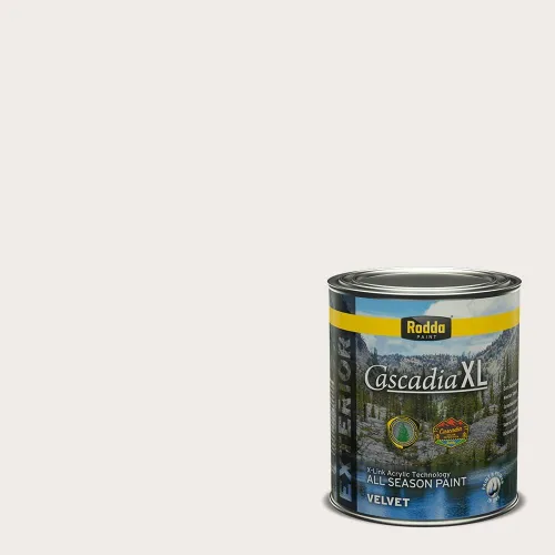 Miniatura 137 de Rodda Paint CASCADIA XL - Pintura e imprimación satinada para exteriores en uno, cuarto de galón, color blanco