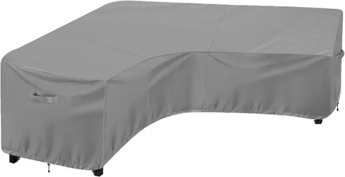 Miniatura 27 de OutdoorLines Funda seccional curvada impermeable para exteriores, resistente a los rayos UV, resistente al viento, para terraza, césped y patio