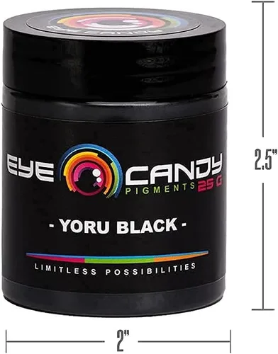 Miniatura 6 de Eye Candy Pigments Premium - Polvo de mica negra Yoru Black (0.88 oz), para epoxi, resina, jabón, pintura, carpintería, vertido acrílico, bombas