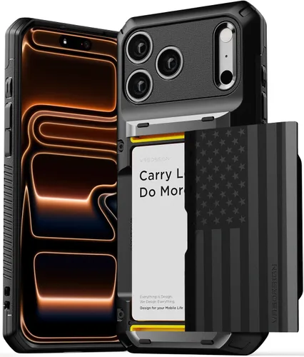 Miniatura 48 de VRS DESIGN Damda Glide Pro - Funda para iPhone 13 Pro, resistente funda semiautomática [4 tarjetas] con soporte para ranura para tarjetas compatible