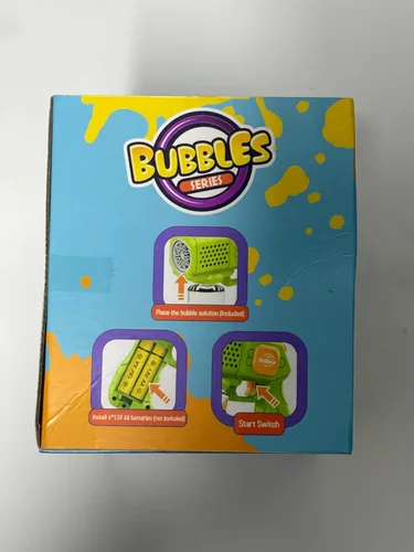 Miniatura 10 de Panacare - Paquete de 2 pistolas de burbujas, fabricante automático de burbujas con 10 agujeros/iluminación, juguete para hacer burbujas para niños