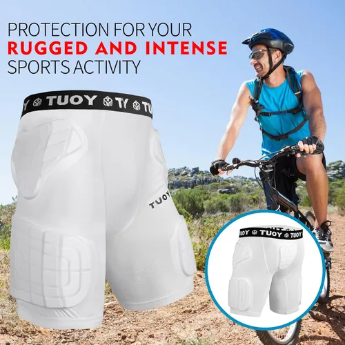Miniatura 4 de Faja de fútbol acolchada para hombre, 5 almohadillas, almohadillas de fútbol integradas con protector de muslos para fútbol y béisbol
