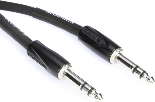 Roland Cable de interconexión serie negro, TRS de 1/4 pulgadas a TRS de 1/4 de pulgada, equilibrado, 5 pies