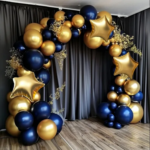 Miniatura 20 de Kit de arco de guirnalda de globos de béisbol, arco de globos azul marino y rojo nude con guante de béisbol, globos de aluminio para niños y niñas