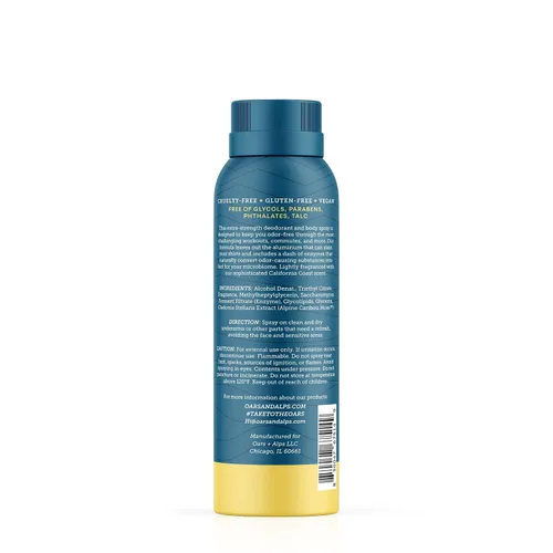 Miniatura 2 de Oars + Alps Desodorante en aerosol de cuerpo completo para hombres y mujeres, desodorante sin aluminio, probado por dermatólogos, extra fuerte