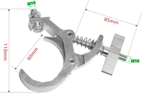 Miniatura 7 de 2 paquetes de abrazaderas para accesorios de iluminación de escenario, abrazadera C de iluminación, abrazadera de poste de luz Dj, soporte colgante