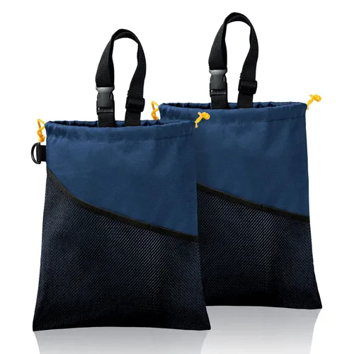 GNEGNI 2 botes de basura para automóvil, bolsa de basura colgante para automóvil con forro impermeable a prueba de fugas Azul