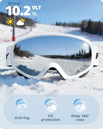 Miniatura 2 de findway - Gafas de esquí y snowboard para niños, niñas, jóvenes, diseño para usar sobre lentes