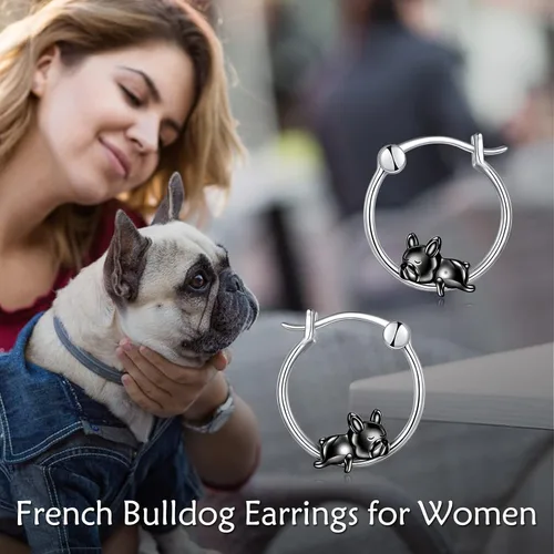 Miniatura 67 de VONALA Bonitos aretes de aro de plata de ley 925, regalos de cumpleaños para mujer