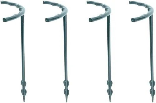 HUFFA 2/4 unids plástico planta soporte pila marco invernadero arreglo semicírculo fijo varilla interior flor planta vid escalada soporte 4 piezas-L