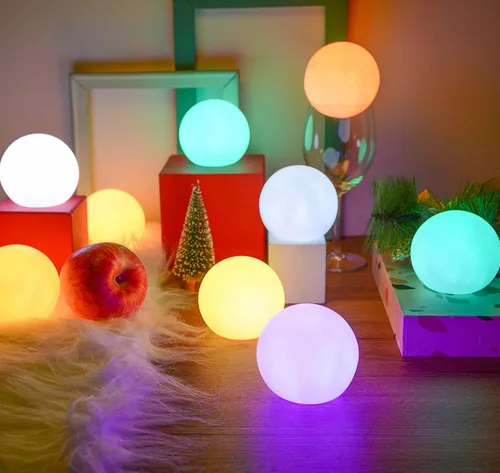 Miniatura 7 de YESIE 2 paquetes de luces flotantes para piscina, lámpara LED recargable de orbe de 3 pulgadas, material duradero de 150°F, accesorios para bañera