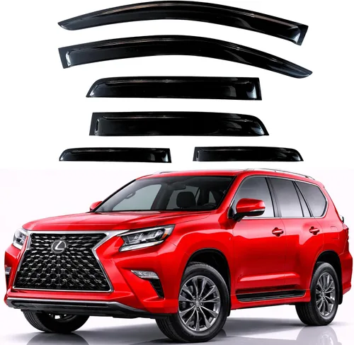 Miniatura 135 de KPY Visor de ventana compatible con Hyundai Tucson 2021-2025, 4 piezas de deflector de ventilación para ventana lateral, estilo Mugen, protector