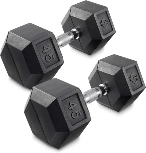Miniatura 15 de Philosophy Gym Mancuernas hexagonales con revestimiento de goma, pares