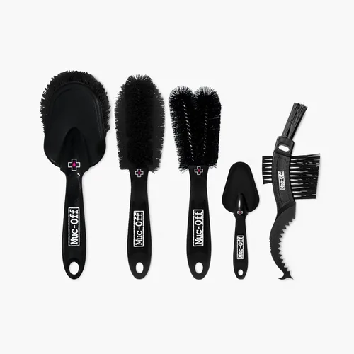 Muc-Off 206 - Kit de cepillos de 5 piezas de alta calidad, incluye 5 cepillos de limpieza de bicicleta con cerdas de nailon duraderas y asas