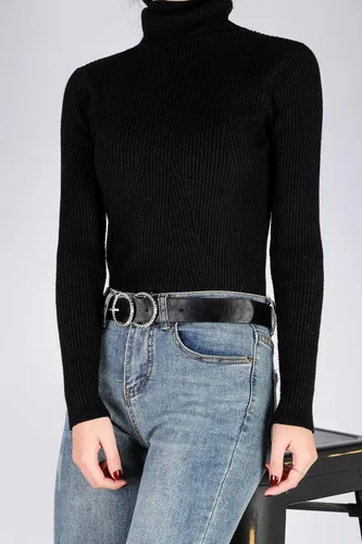 Miniatura 3 de Earnda Cinturón de piel sintética suave para mujer, para usar con jeans o vestido