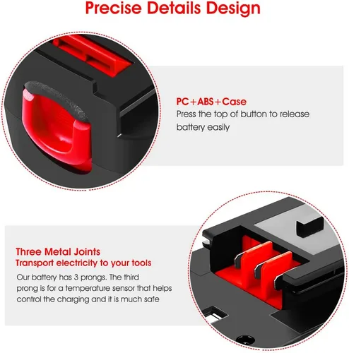 Miniatura 5 de Paquete de 2 [actualizado a 3600 mAh] HPB18 de repuesto para batería Black and Decker de 18 V compatible con B-lack and Decker batería de 18 voltios