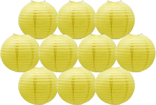 Miniatura 26 de Linternas de papel doradas chinas, japonesas, colgantes, redondas, para decoración de fiesta de Año Nuevo y Año Nuevo Lunar (12 unidades)