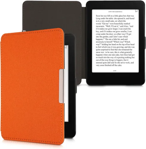 Miniatura 8 de kwmobile Funda compatible con Amazon Kindle Paperwhite - Funda protectora de nailon para lector electrónico - Antracita