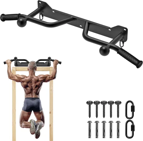 Miniatura 8 de SELEWARE Heavy Duty Welded Pull Up Bar, Versatile Doorway Wall Mount, Joist Mounted, and Ceiling Mounted Chin Up Bars, Thick Metal Sturdy A1: Barra
